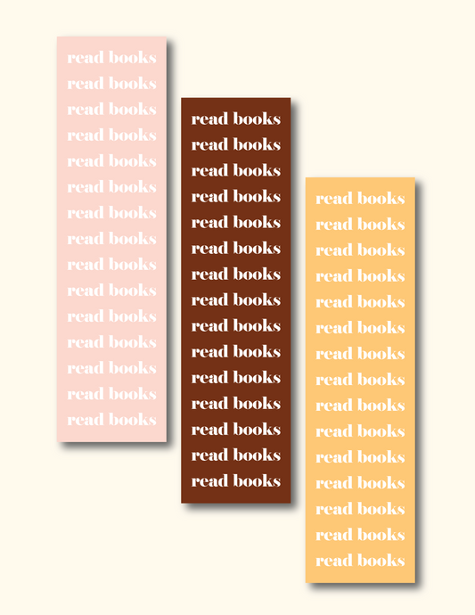 Paper Bookmark - "Read Books"