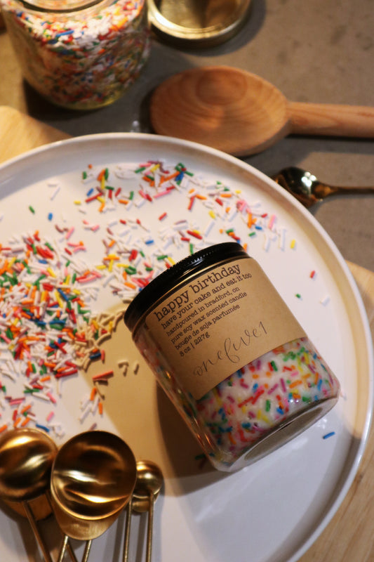 Happy Birthday Candle (Birthday Cake and Sprinkles)