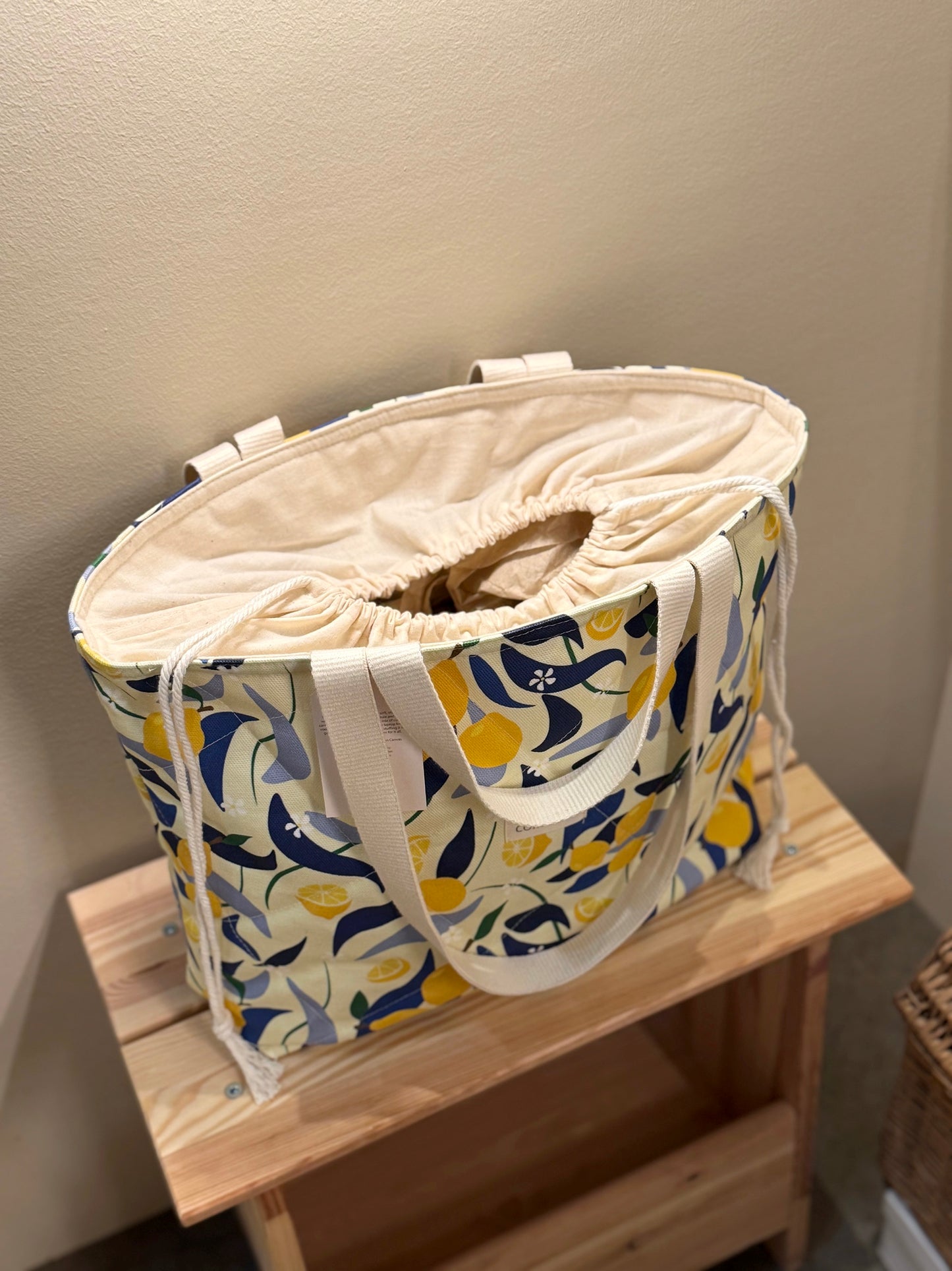 Quilted Tote - Lemons