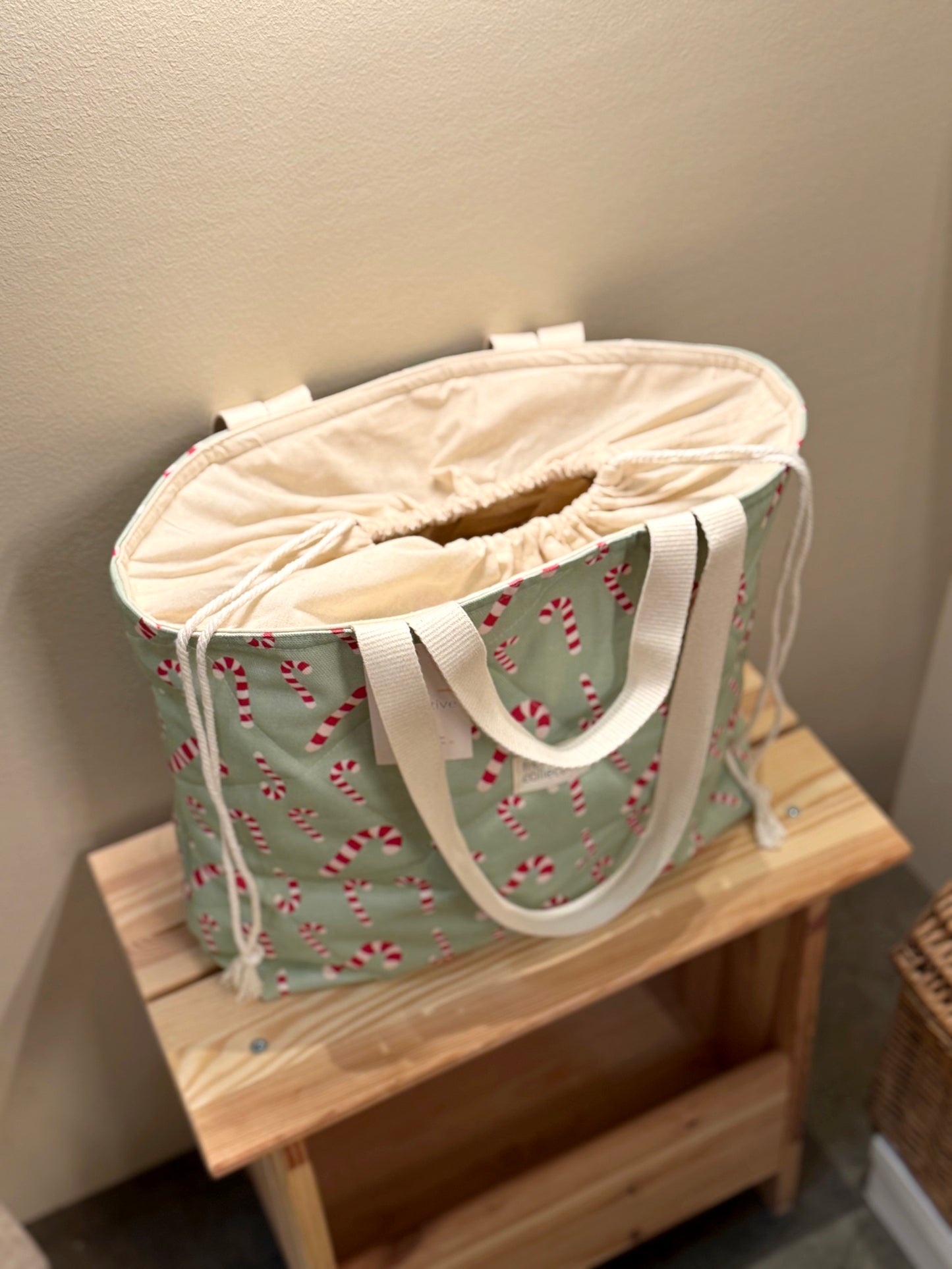 Quilted Tote - Candycane