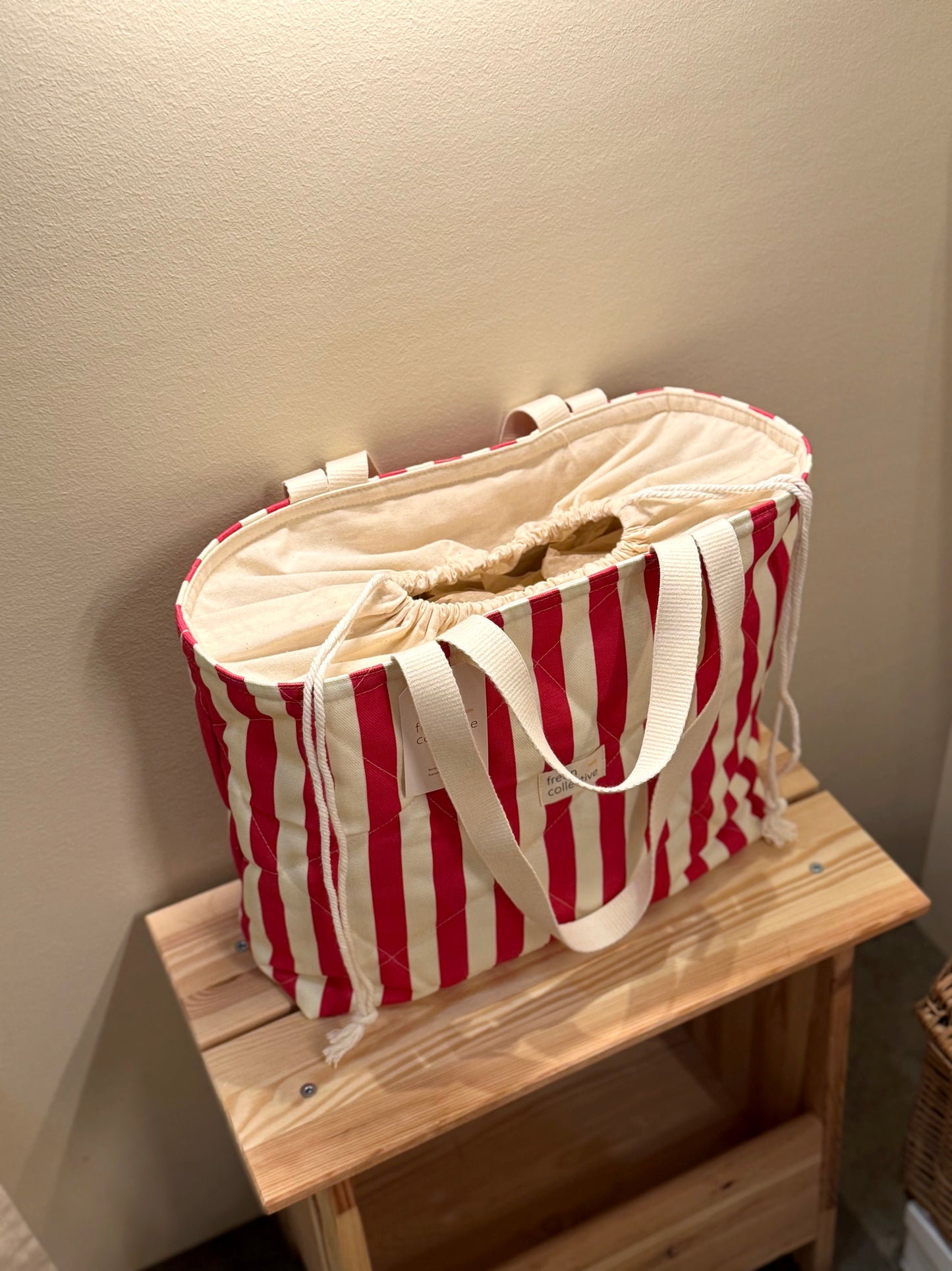 Quilted Tote - Candy Stripe