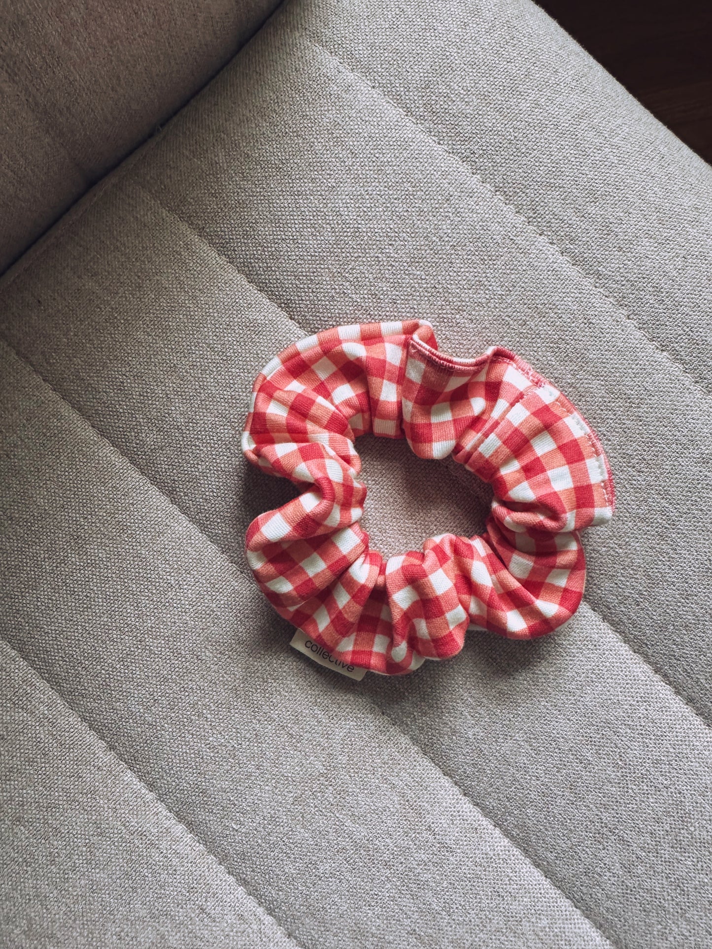 Hair Scrunchie - Red Gingham
