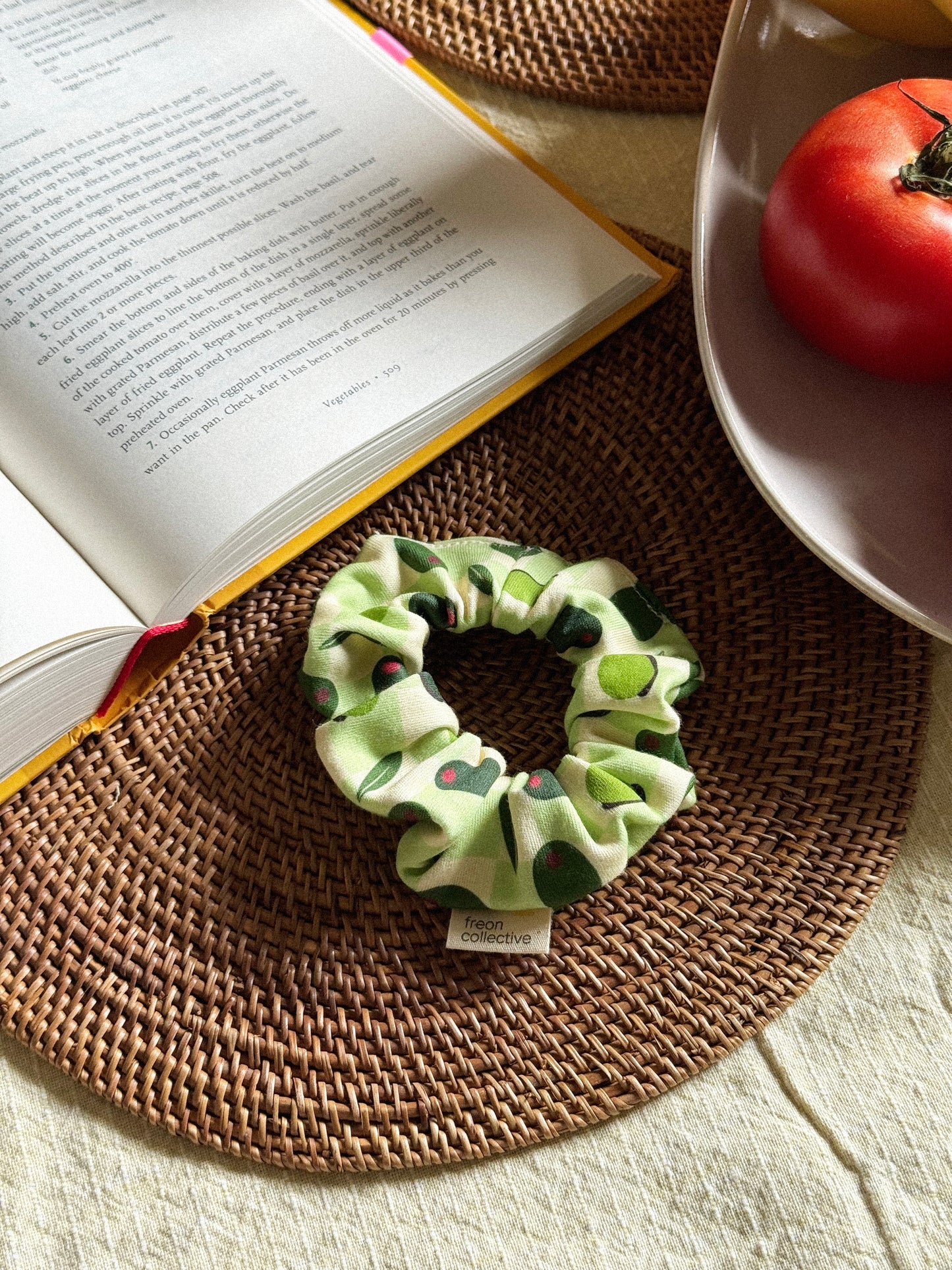 Hair Scrunchie - Olives