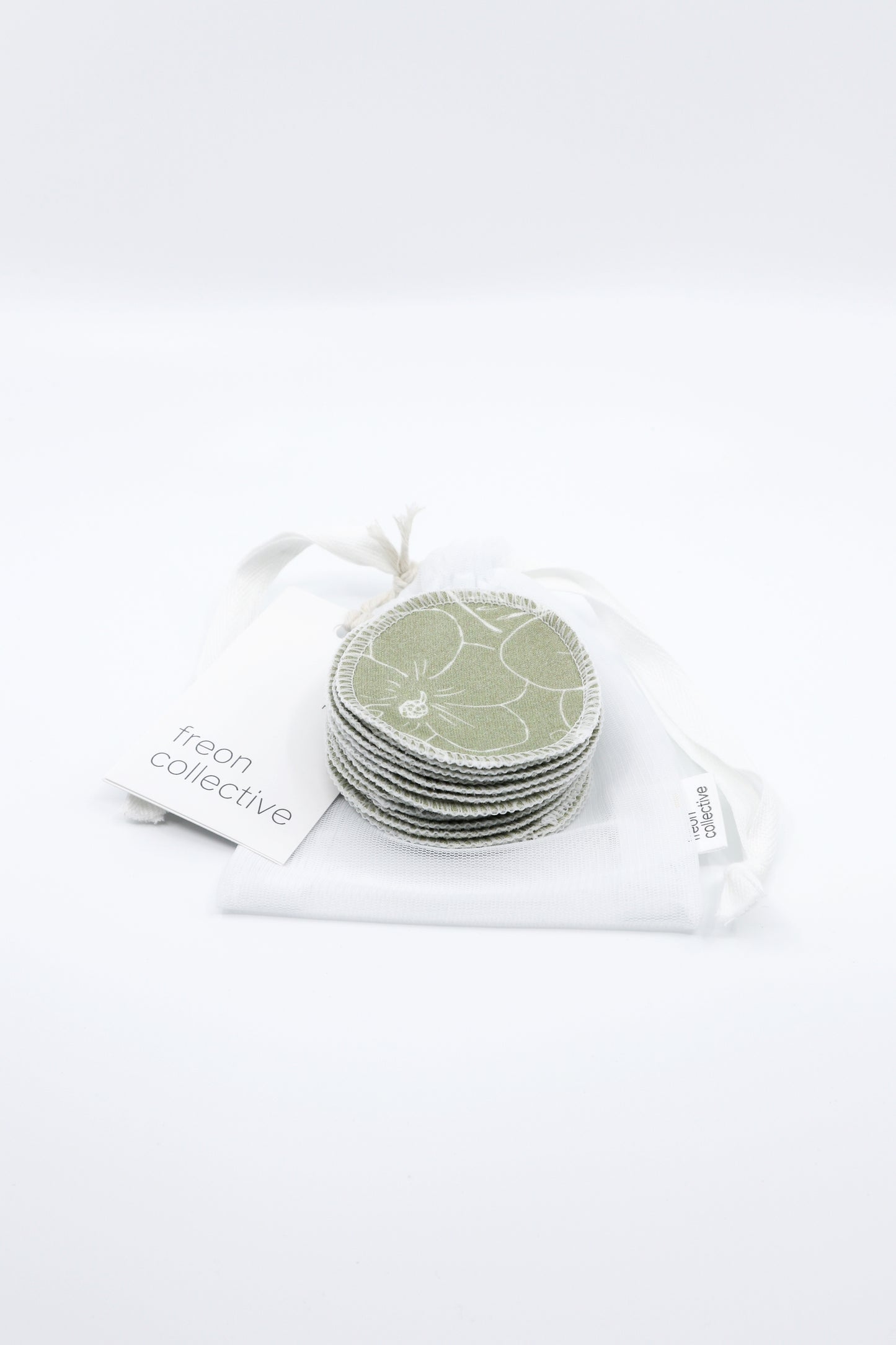 Cotton Rounds - Olive Florals