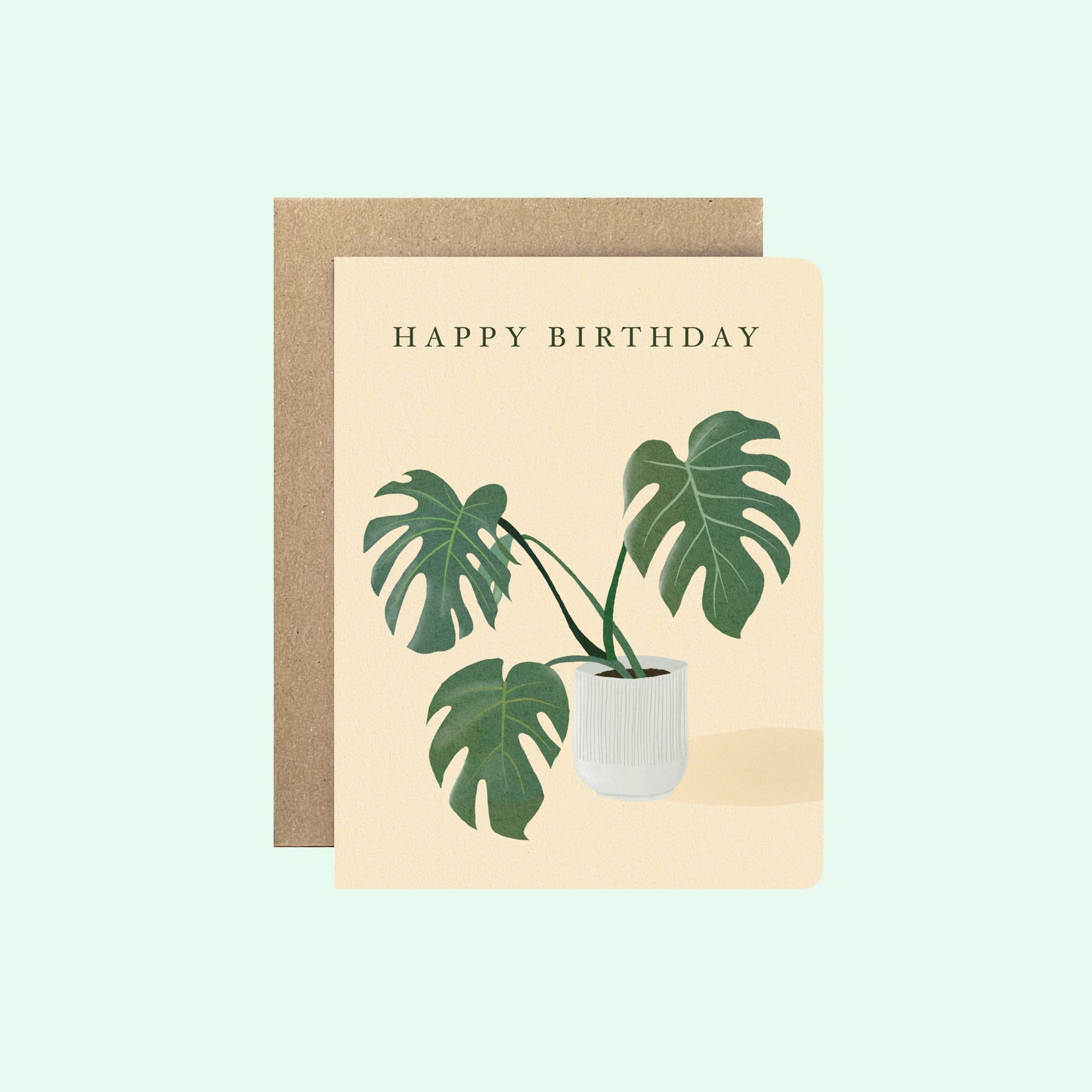 Monstera Birthday Card