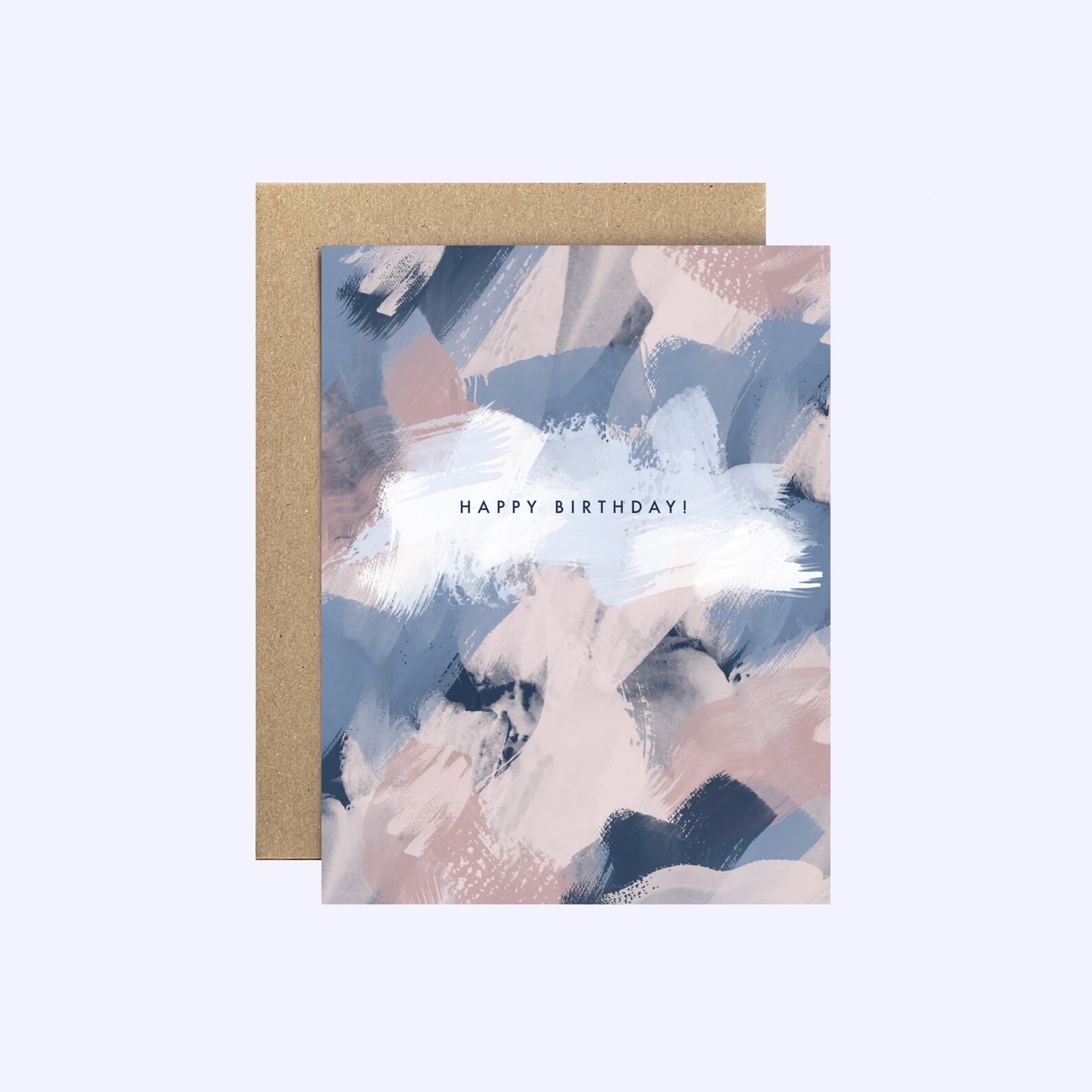 Navy Abstracts Birthday Card