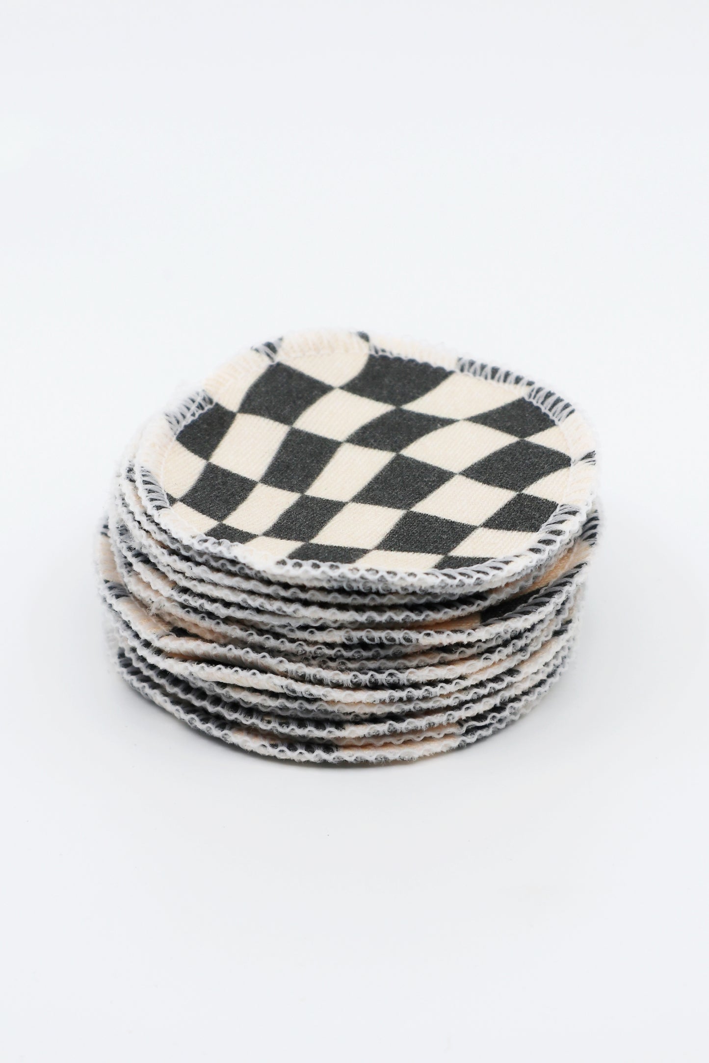 Cotton Rounds - Black Checker