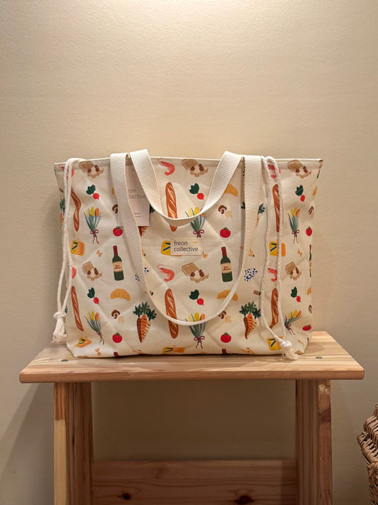 Quilted Tote - Farmers Market
