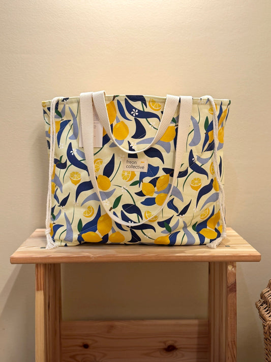 Quilted Tote - Lemons