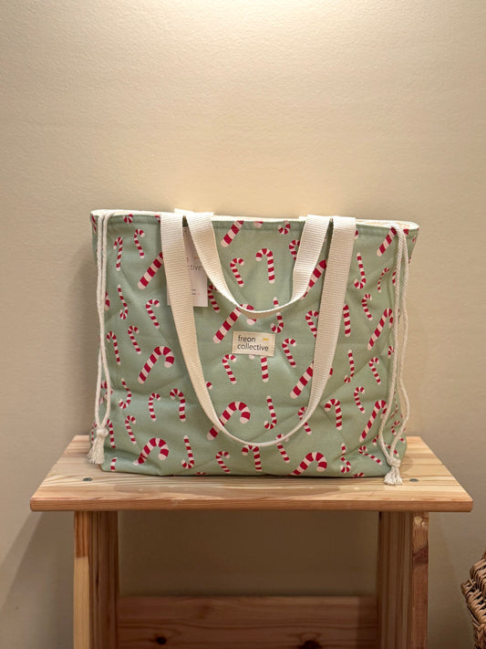 Quilted Tote - Candycane