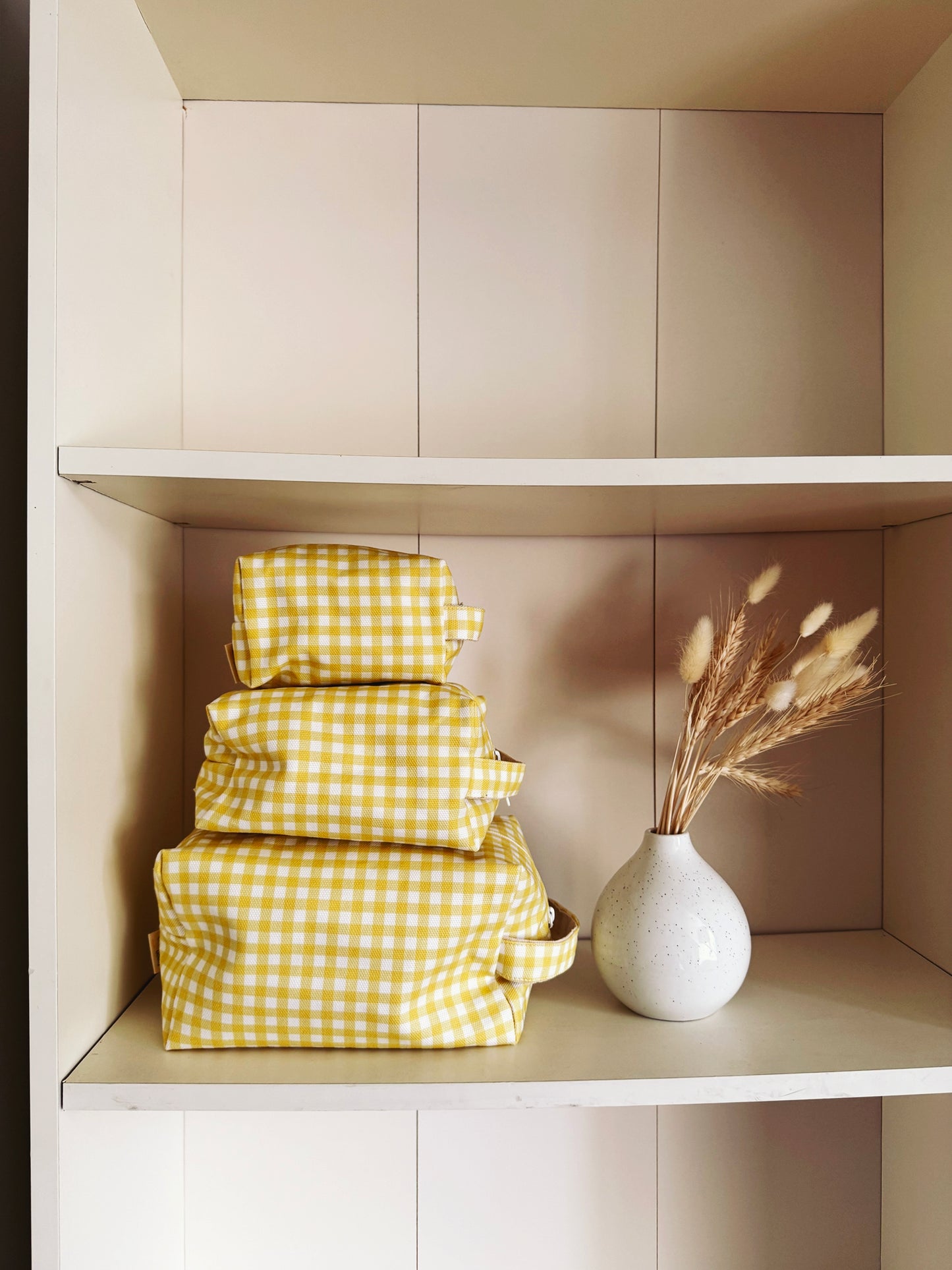 Makeup Bag - Yellow Gingham