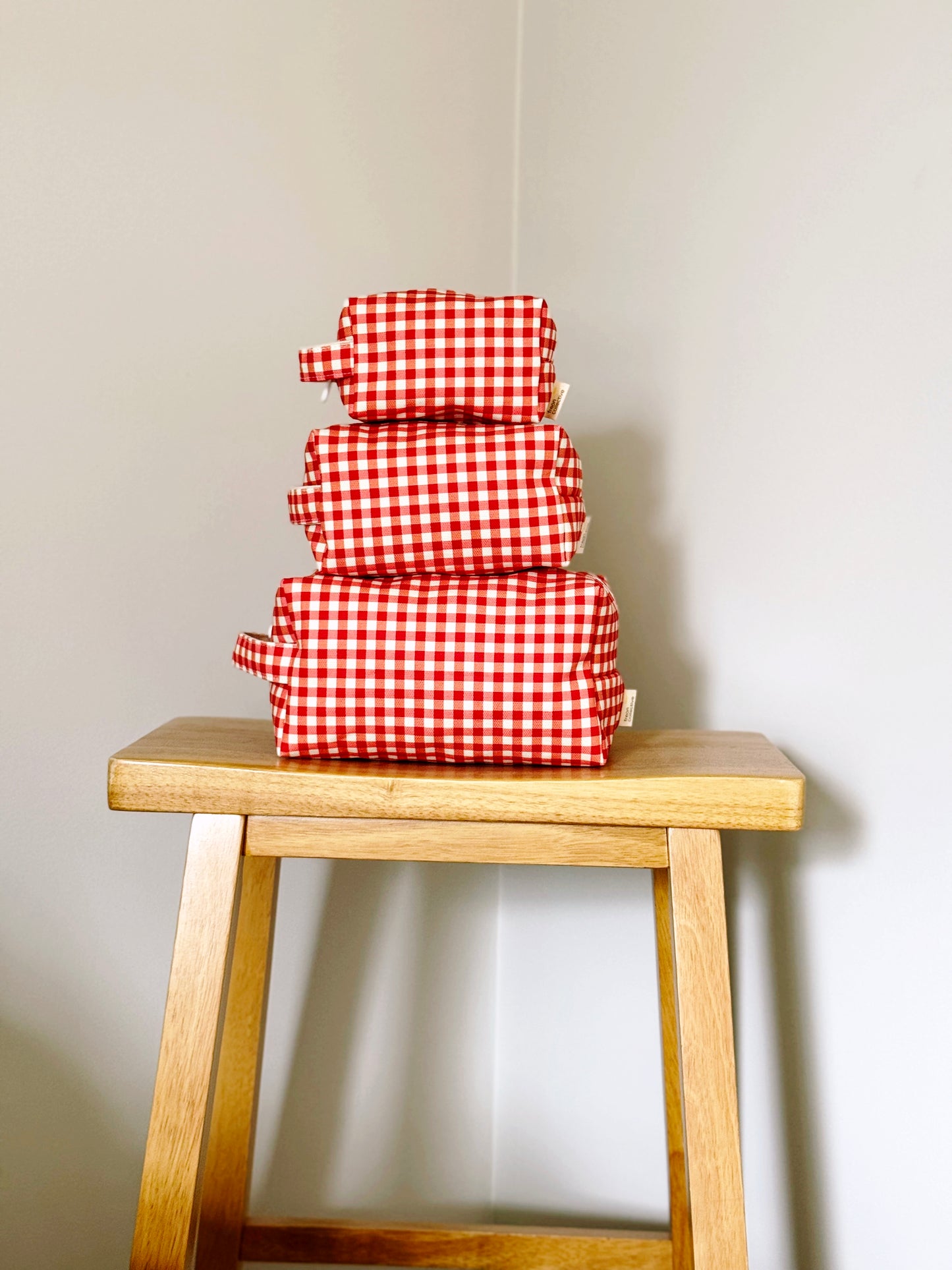 Makeup Bag - Red Gingham