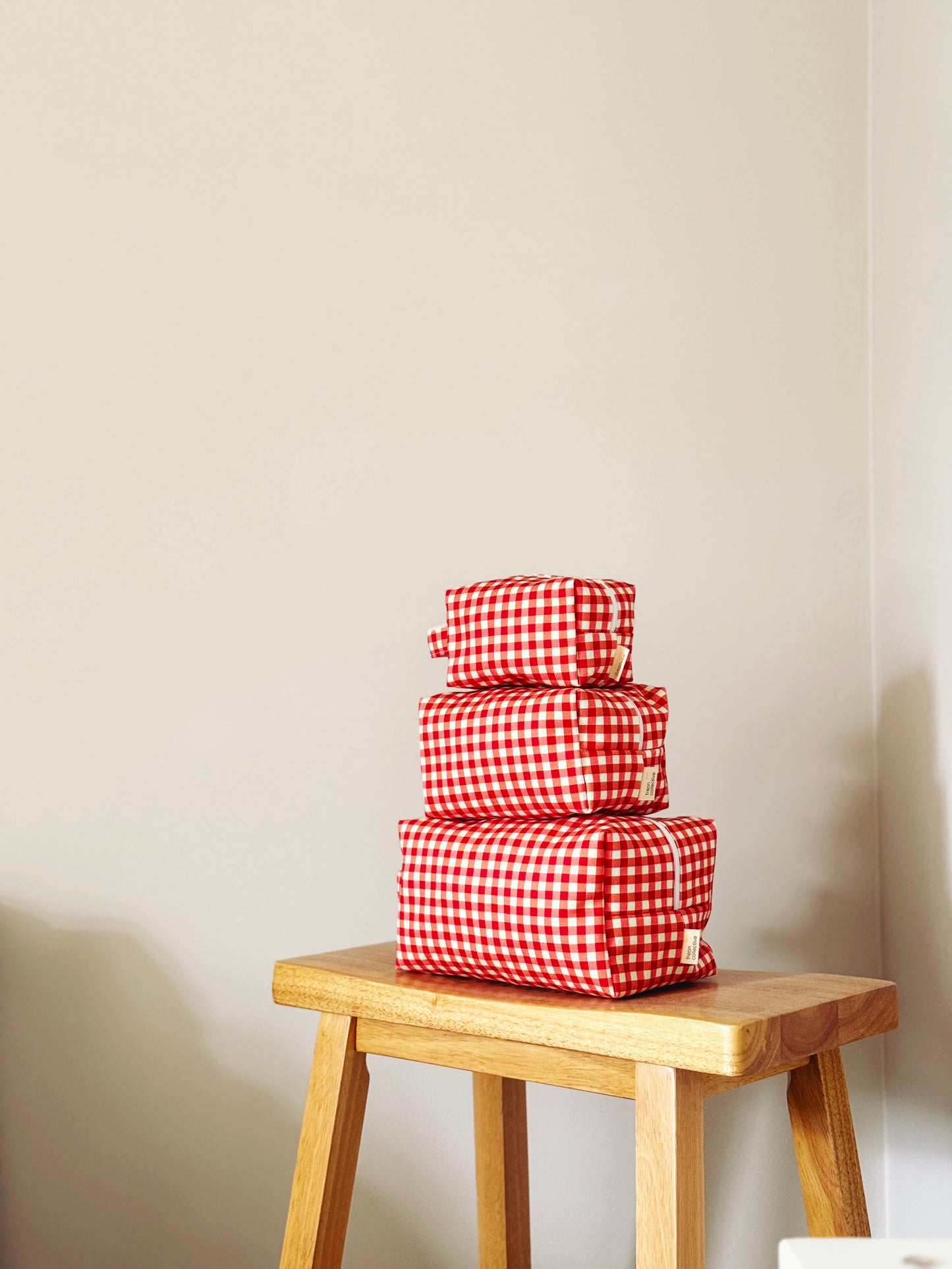 Makeup Bag - Red Gingham