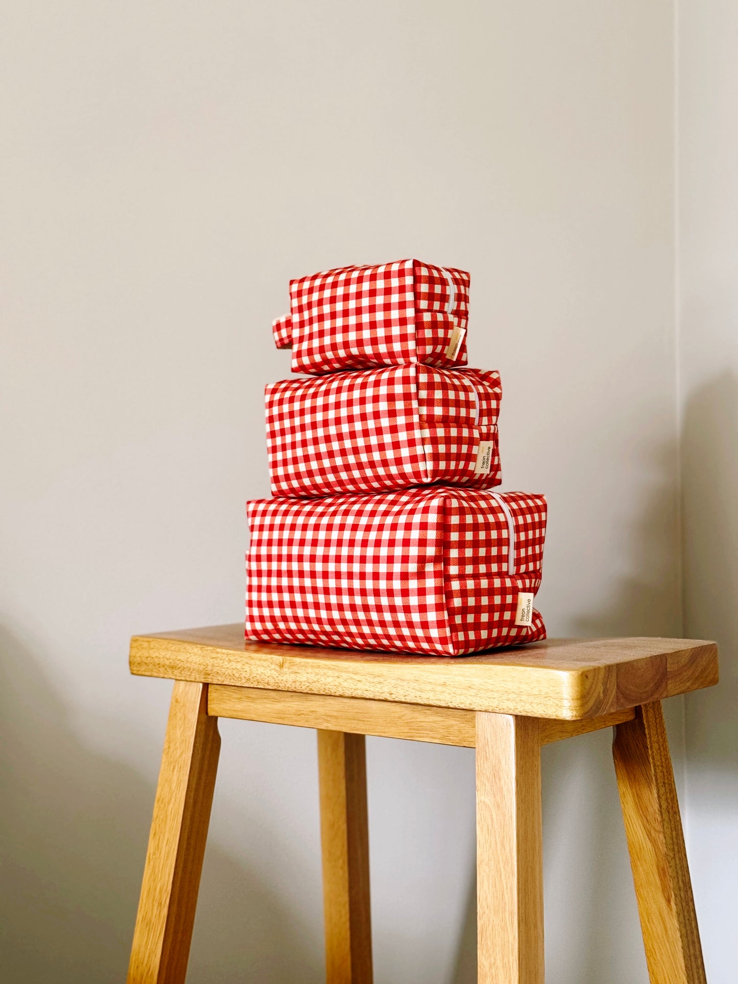 Makeup Bag - Red Gingham