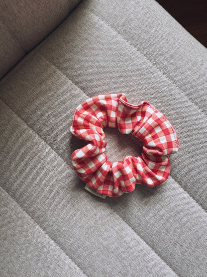 Hair Scrunchie - Red Gingham