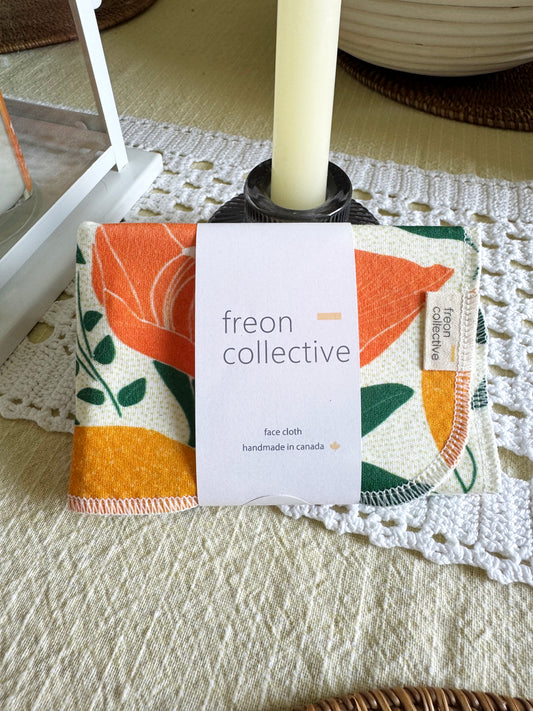 Face Cloth - Orange Petals
