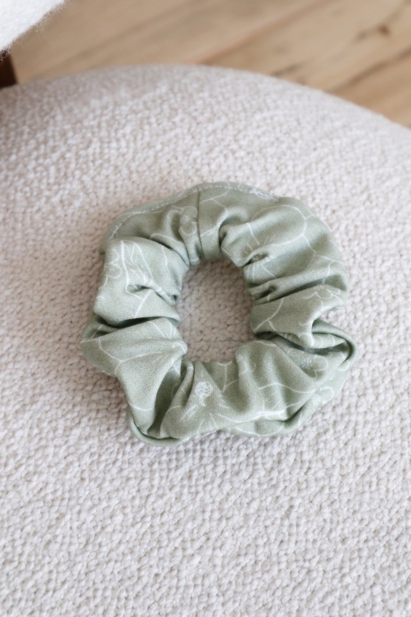 Hair Scrunchie - Olive Florals