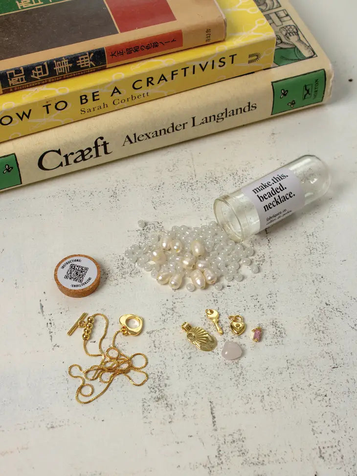DIY Beaded Pearl Necklace Kit: Pearl