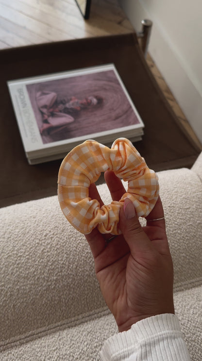 Hair Scrunchie - Yellow Gingham
