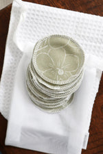 Load image into Gallery viewer, Cotton Rounds - Olive Florals
