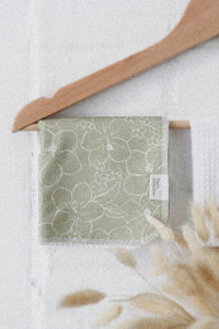 Face Cloth - Olive Florals