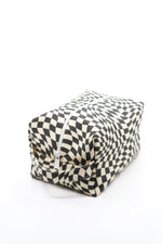Load image into Gallery viewer, Makeup Bag - Black Checker
