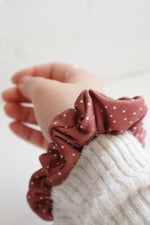 Load image into Gallery viewer, Hair Scrunchie - Berry Dot
