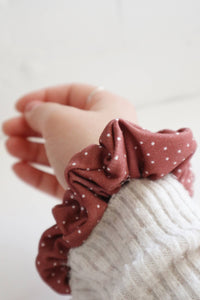 Hair Scrunchie - Berry Dot