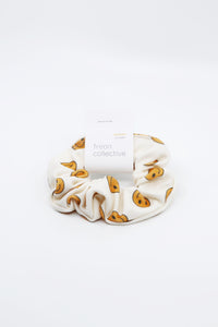 Hair Scrunchie - Yellow Smiley