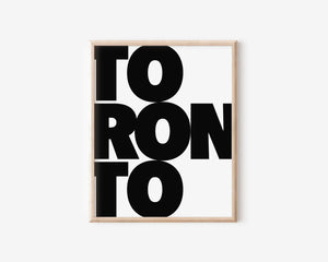 Toronto Bold Print 8"x10"