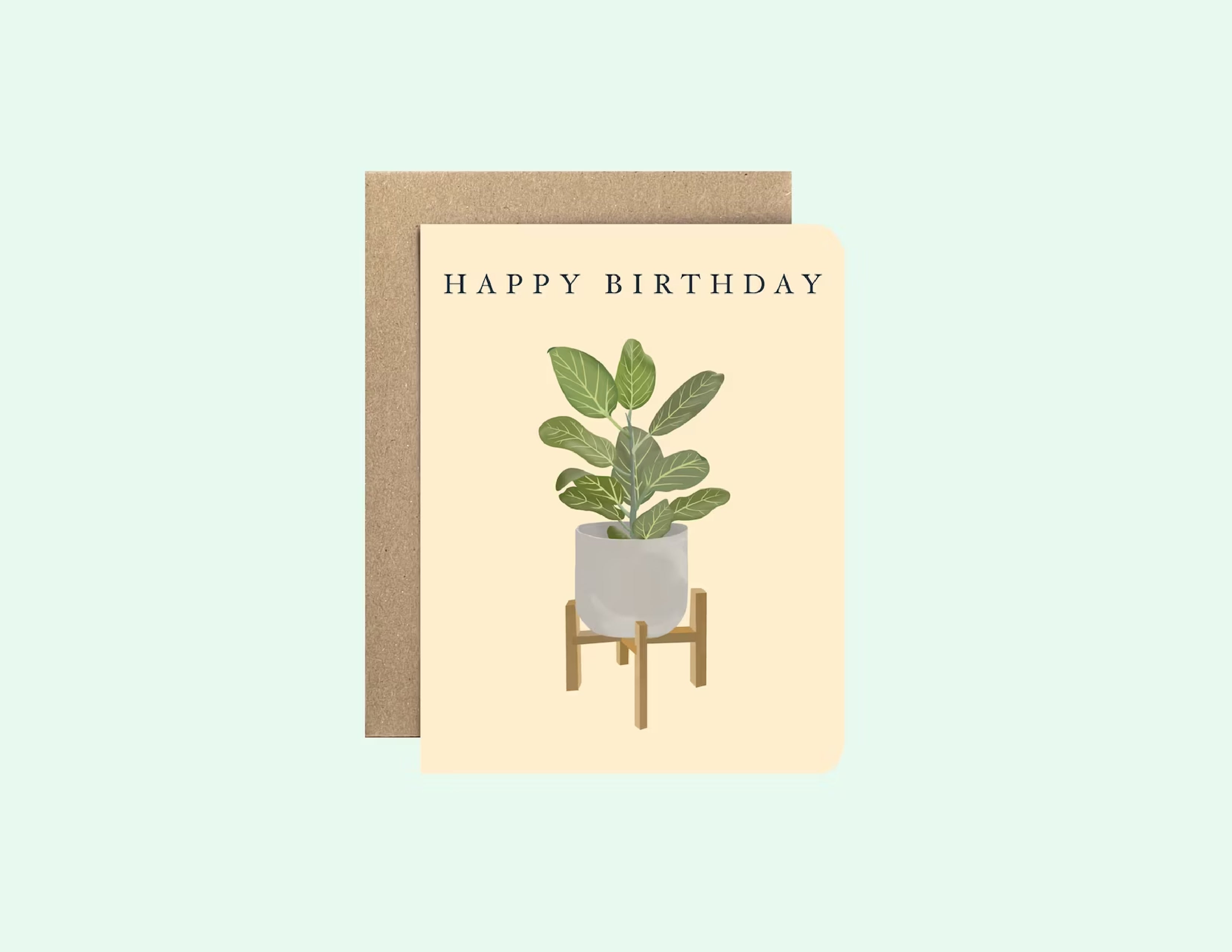 Fiddle-Leaf Fig Birthday Card